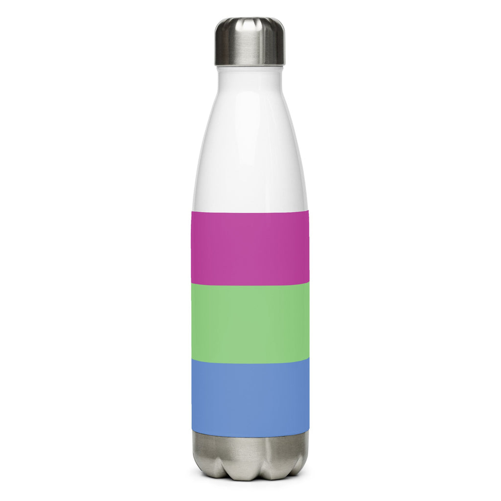 Polysexual Stainless Steel Water Bottle - Black - LGBTPride.com