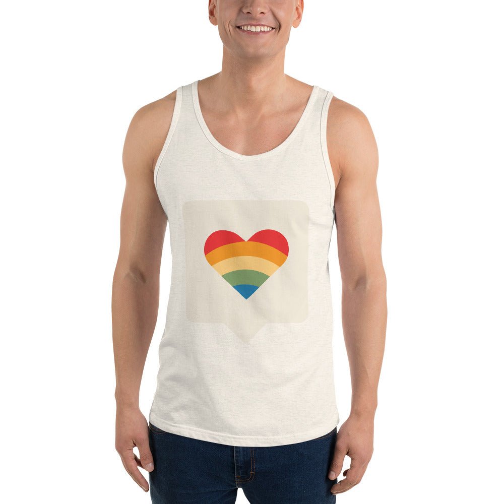 Pride is Here Men's Tank Top - Oatmeal Triblend - LGBTPride.com