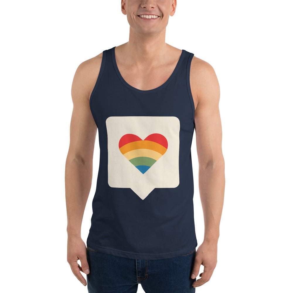 Pride is Here Men's Tank Top - Navy - LGBTPride.com