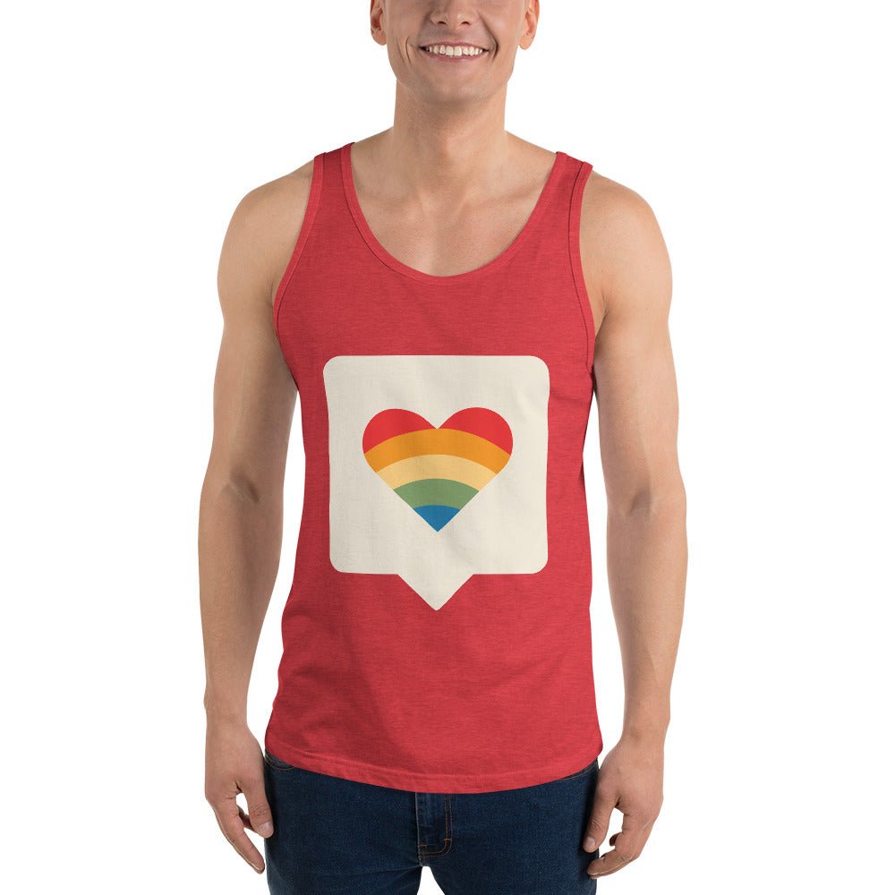 Pride is Here Men's Tank Top - Red Triblend - LGBTPride.com