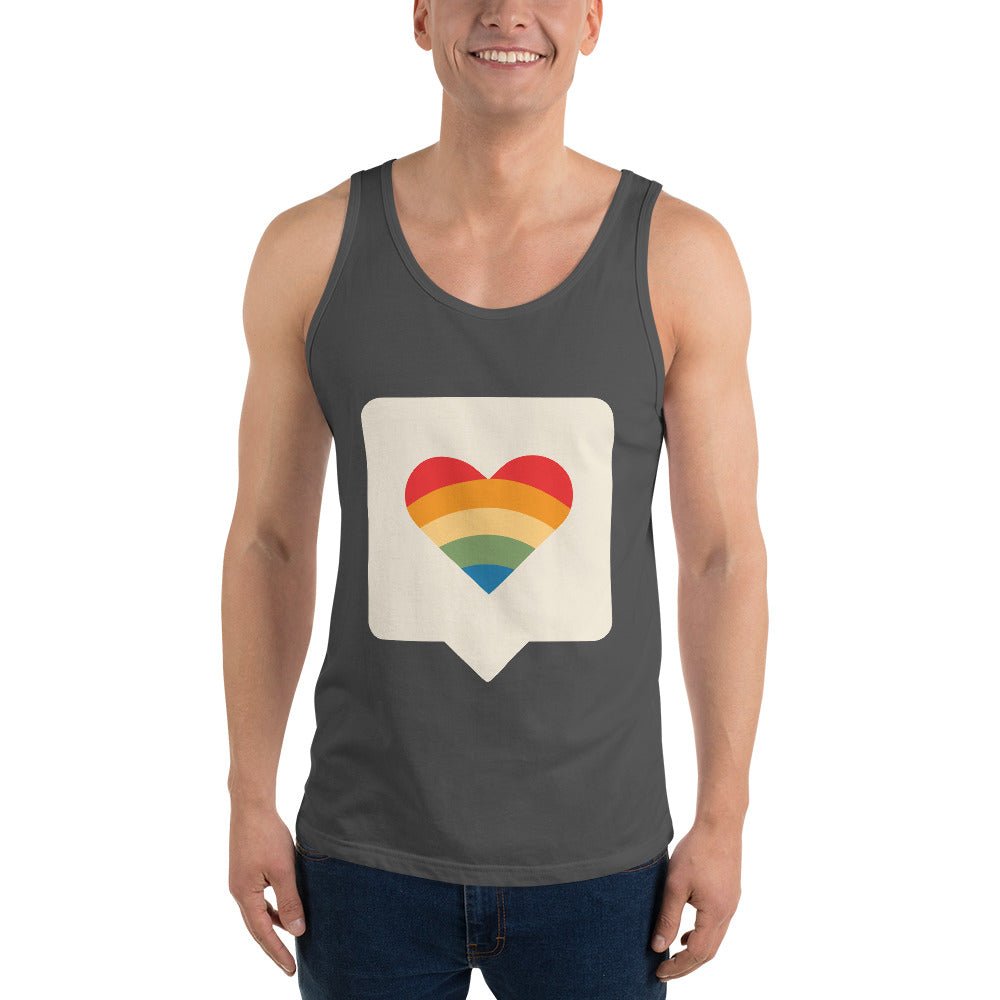 Pride is Here Men's Tank Top - Asphalt - LGBTPride.com