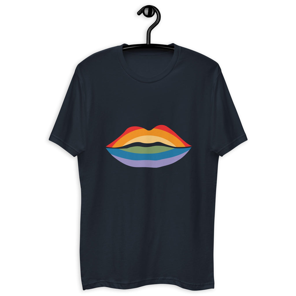 Pride Kiss Men's T-Shirt - Midnight Navy - LGBTPride.com