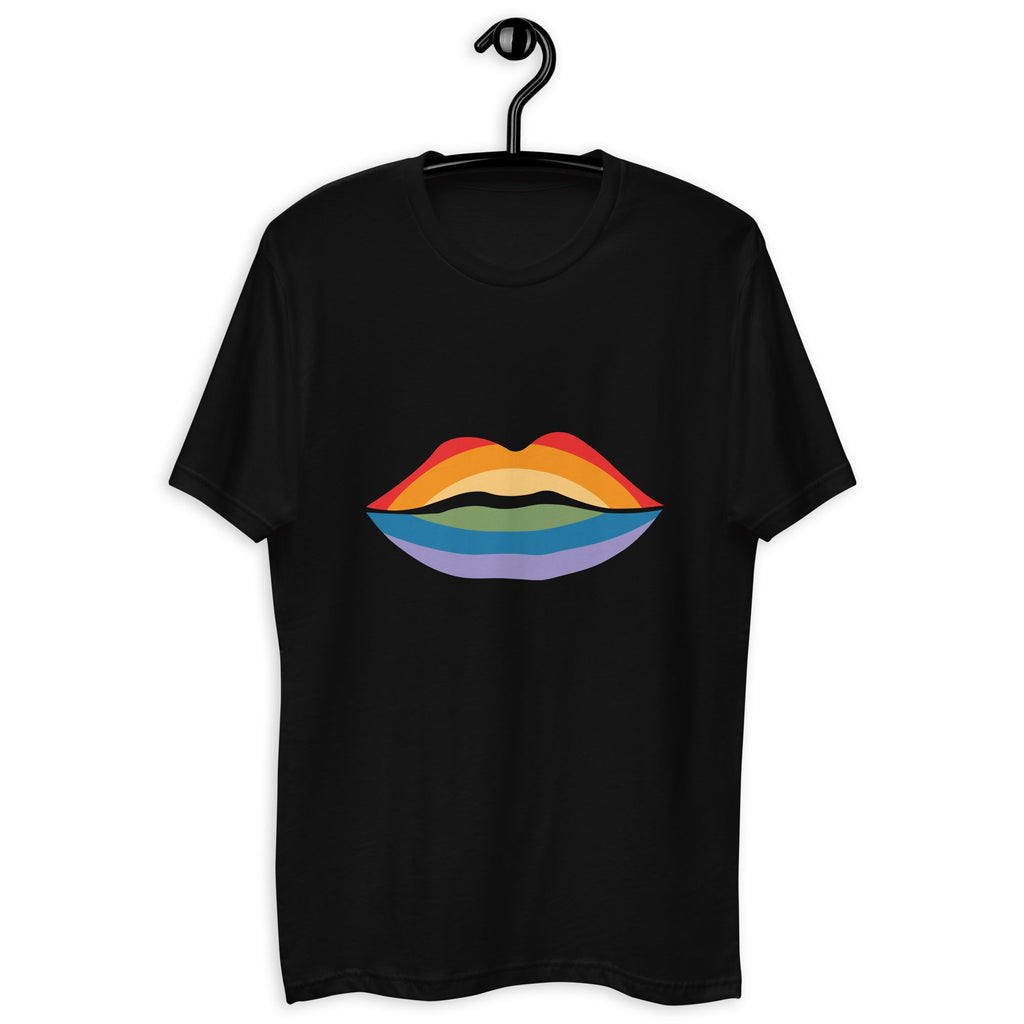 Pride Kiss Men's T-Shirt - Black - LGBTPride.com