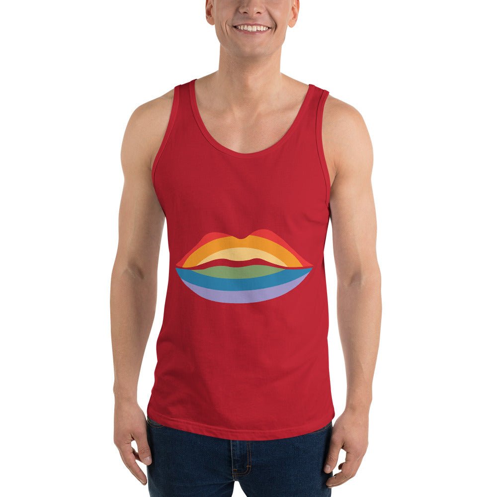 Pride Kiss Men's Tank Top - Red - LGBTPride.com