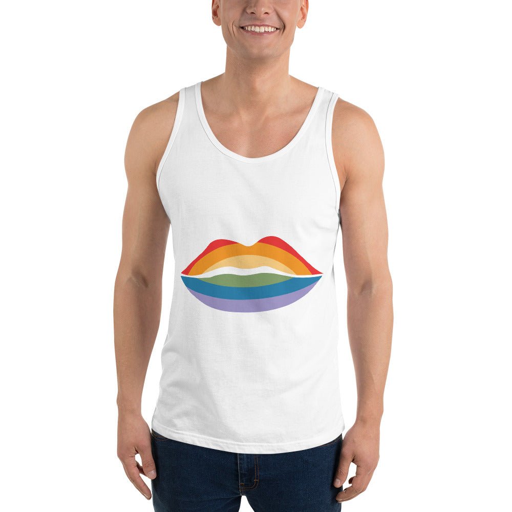 Pride Kiss Men's Tank Top - White - LGBTPride.com