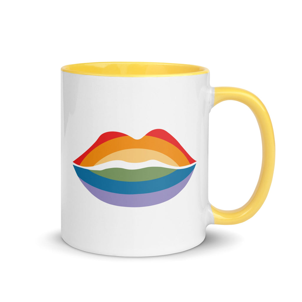 Pride Kiss Mug - Yellow - LGBTPride.com