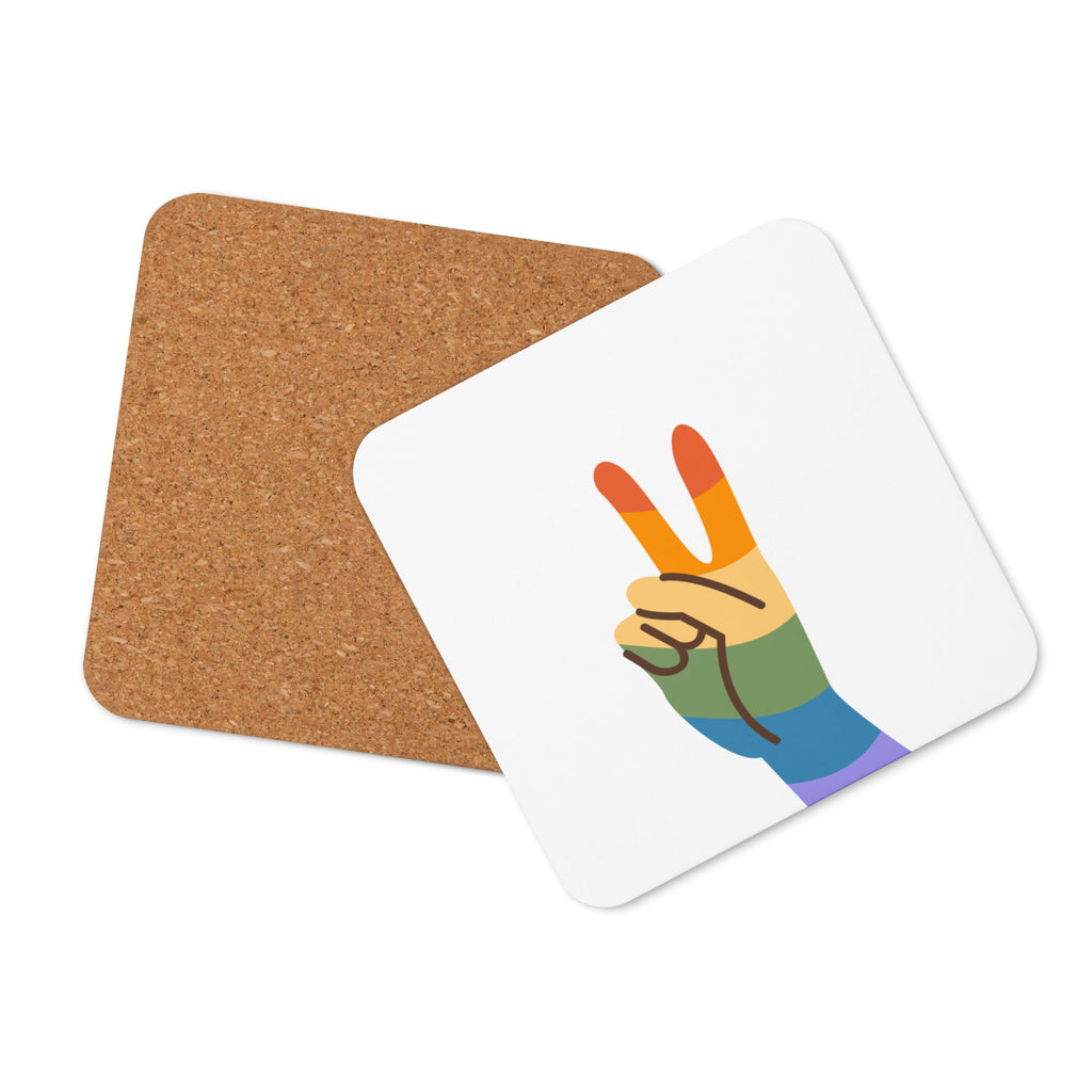 Pride & Peace Sign Coaster - LGBTPride.com