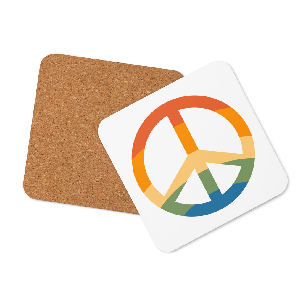 Pride & Peace Symbol Coaster - LGBTPride.com