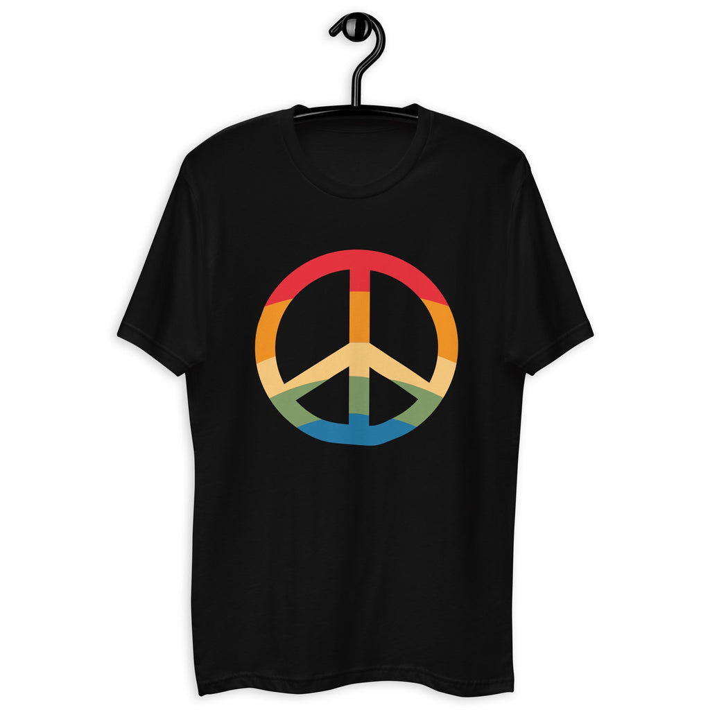Pride & Peace Symbol Men's T-Shirt - Black - LGBTPride.com