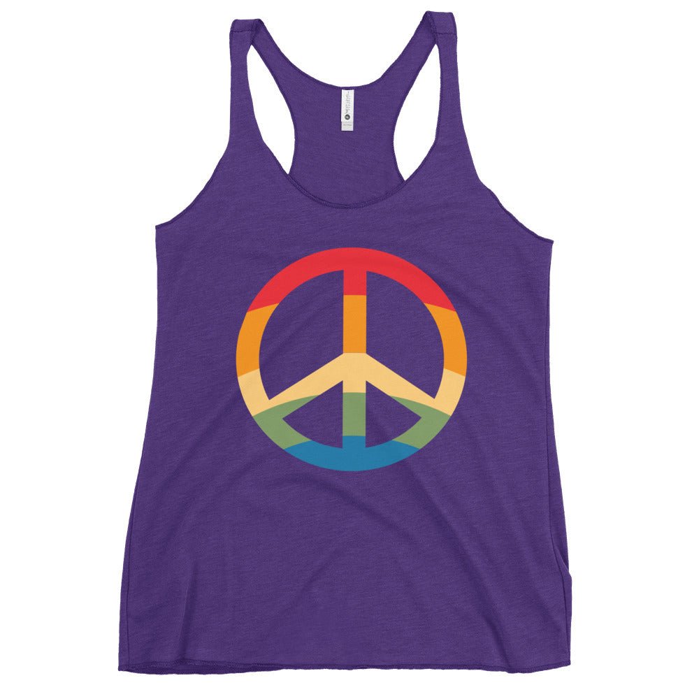 Pride Peace Symbol Women's Tank Top - Purple Rush - LGBTPride.com
