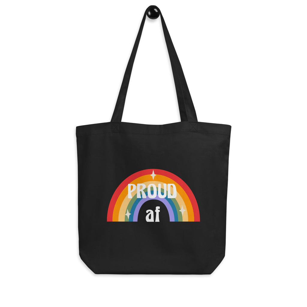 Proud AF - Eco Tote Bag - Black - LGBTPride.com