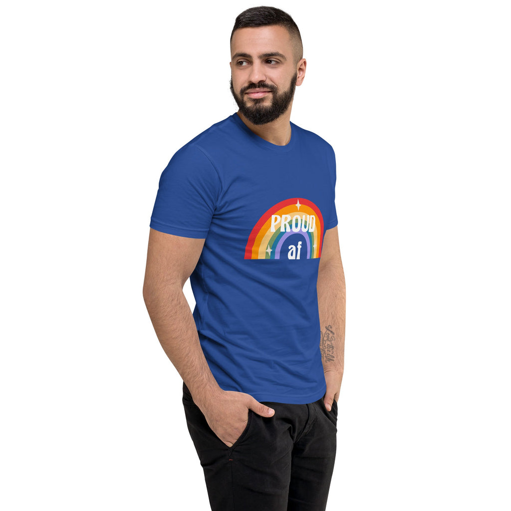 Proud AF Men's T-Shirt - Royal Blue - LGBTPride.com