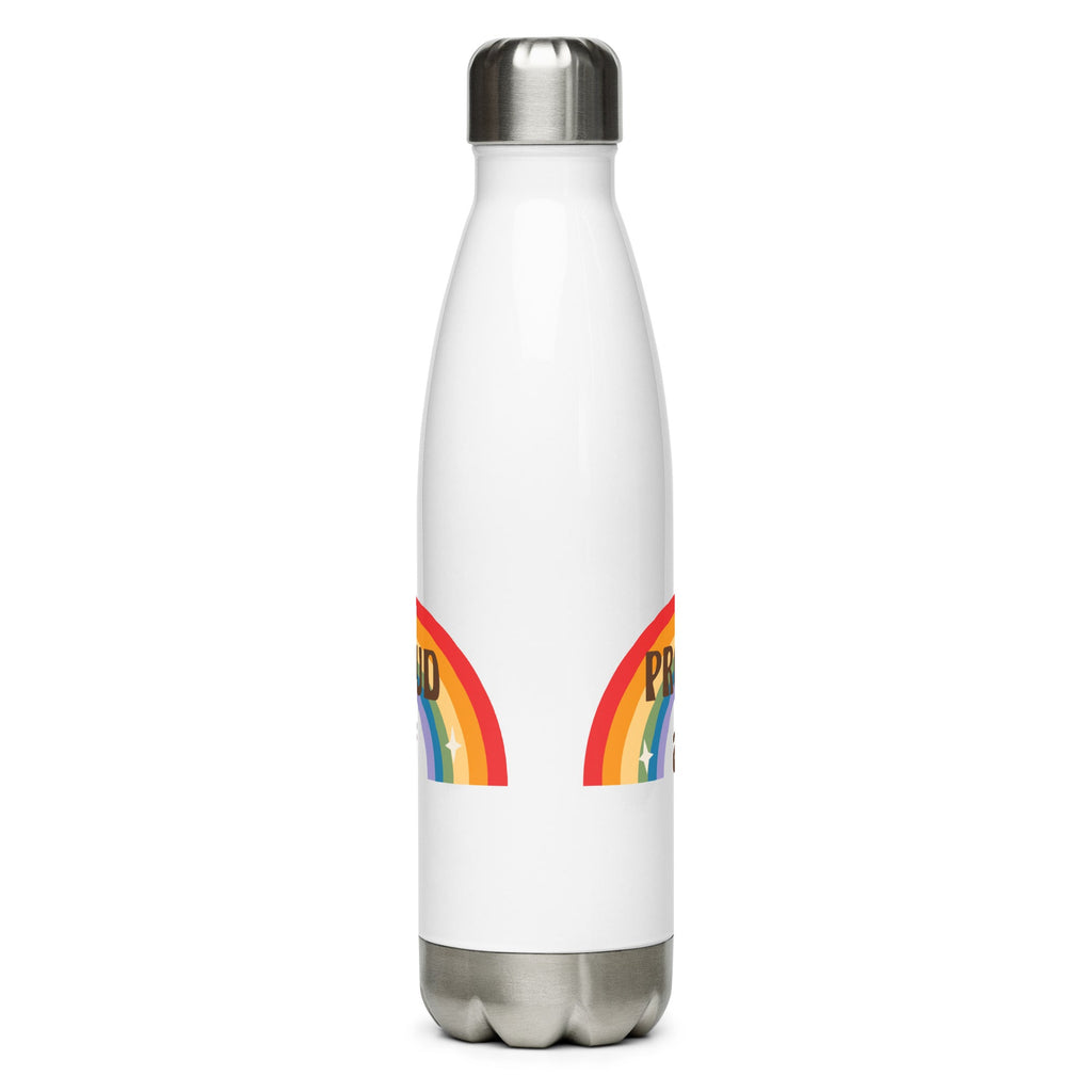 Proud AF Stainless Steel Water Bottle - White - LGBTPride.com