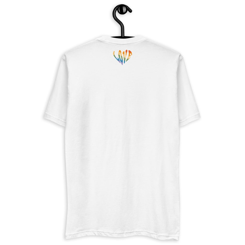 Rainbow Love Men's T-Shirt - White - LGBTPride.com