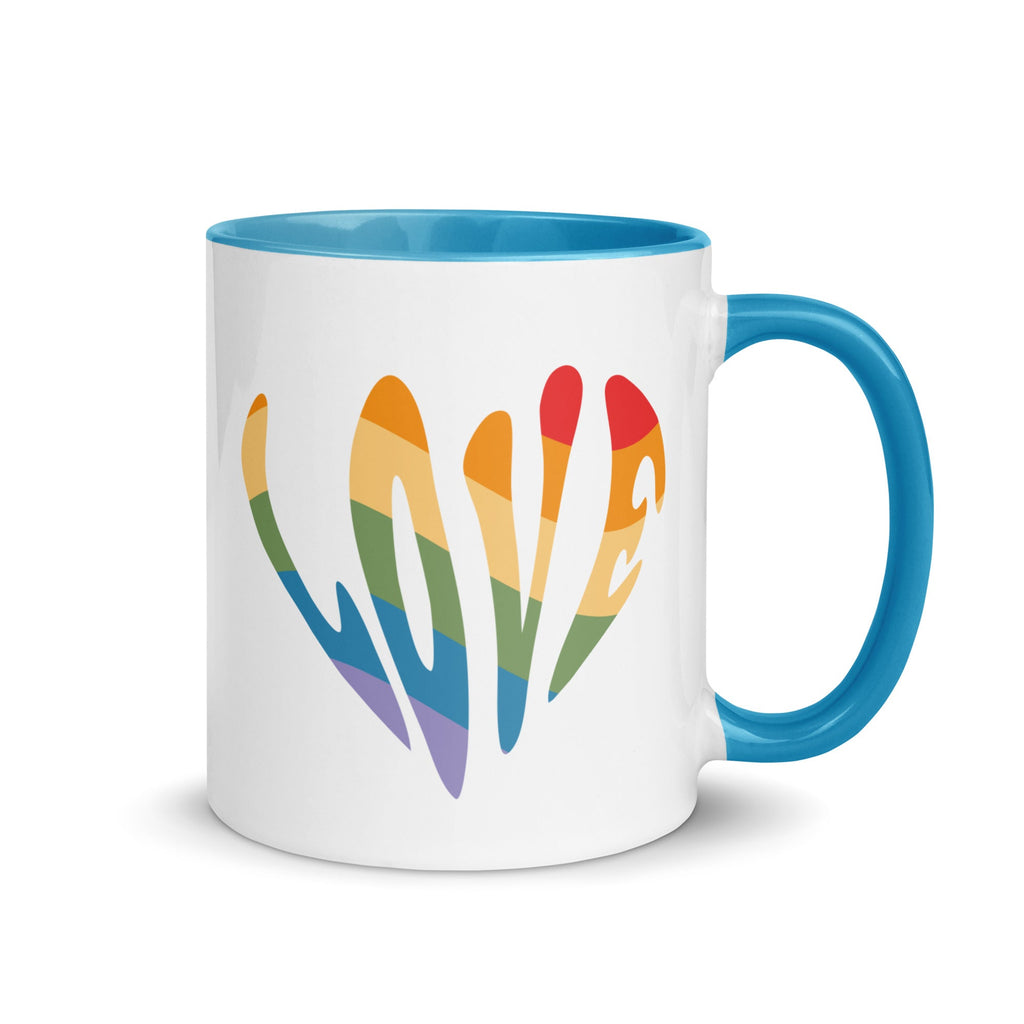 Rainbow Love Mug - Blue - LGBTPride.com