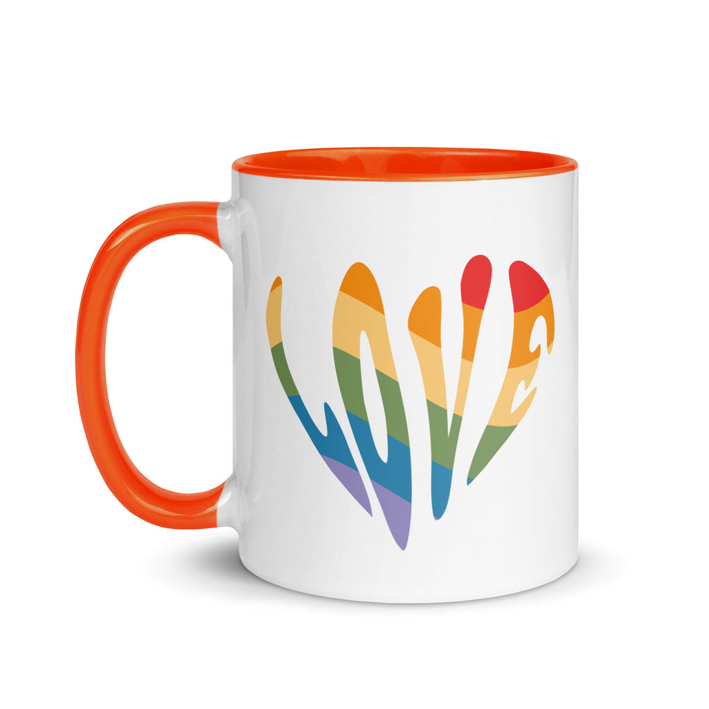 Rainbow Love Mug - Orange - LGBTPride.com