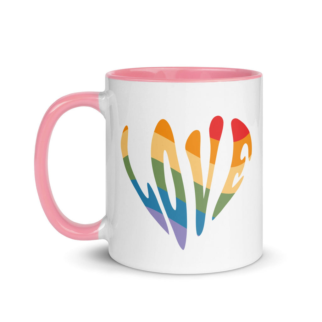 Rainbow Love Mug - Pink - LGBTPride.com