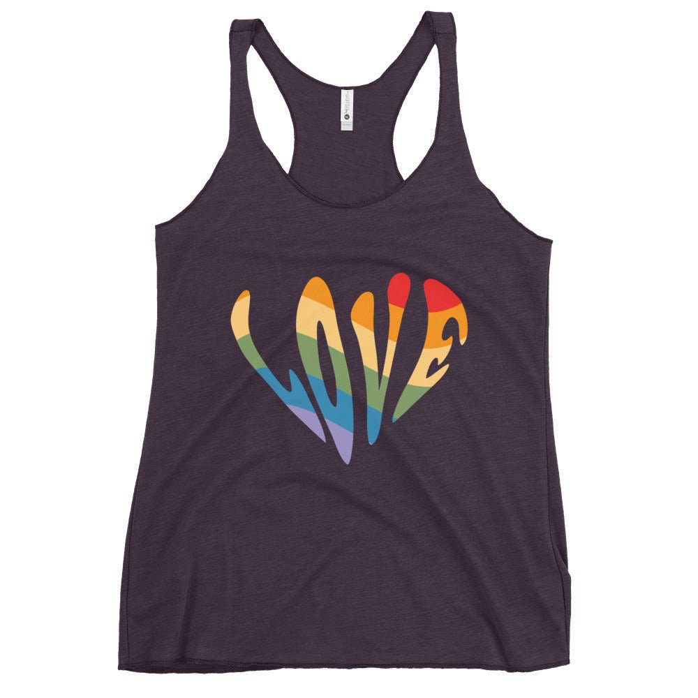 Rainbow Love Women's Tank Top - Vintage Purple - LGBTPride.com