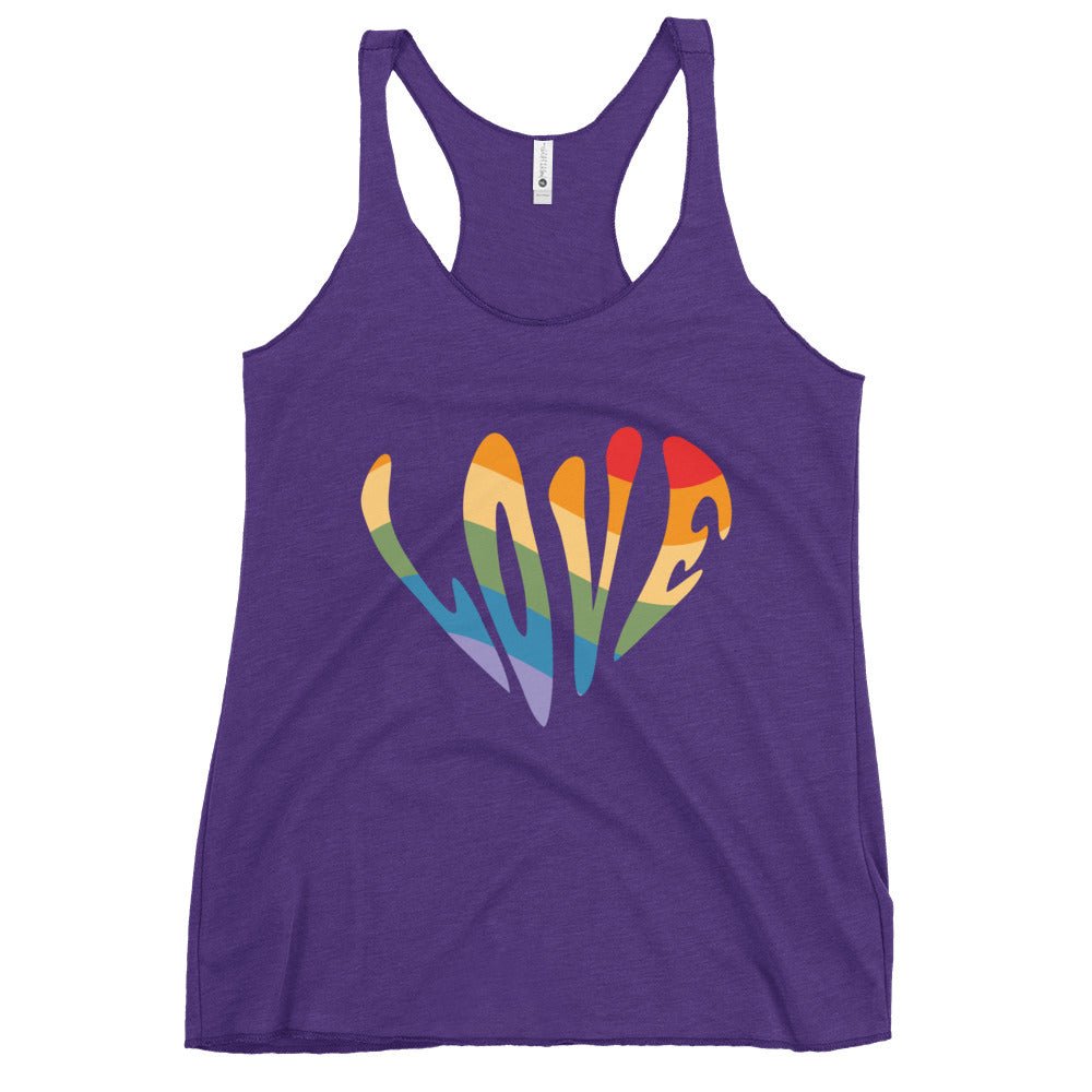 Rainbow Love Women's Tank Top - Purple Rush - LGBTPride.com