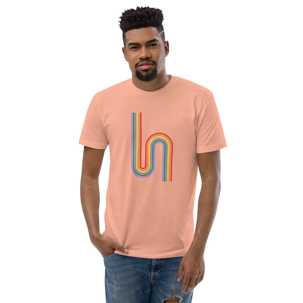 Rainbow Road Men's T-Shirt - Desert Pink - LGBTPride.com
