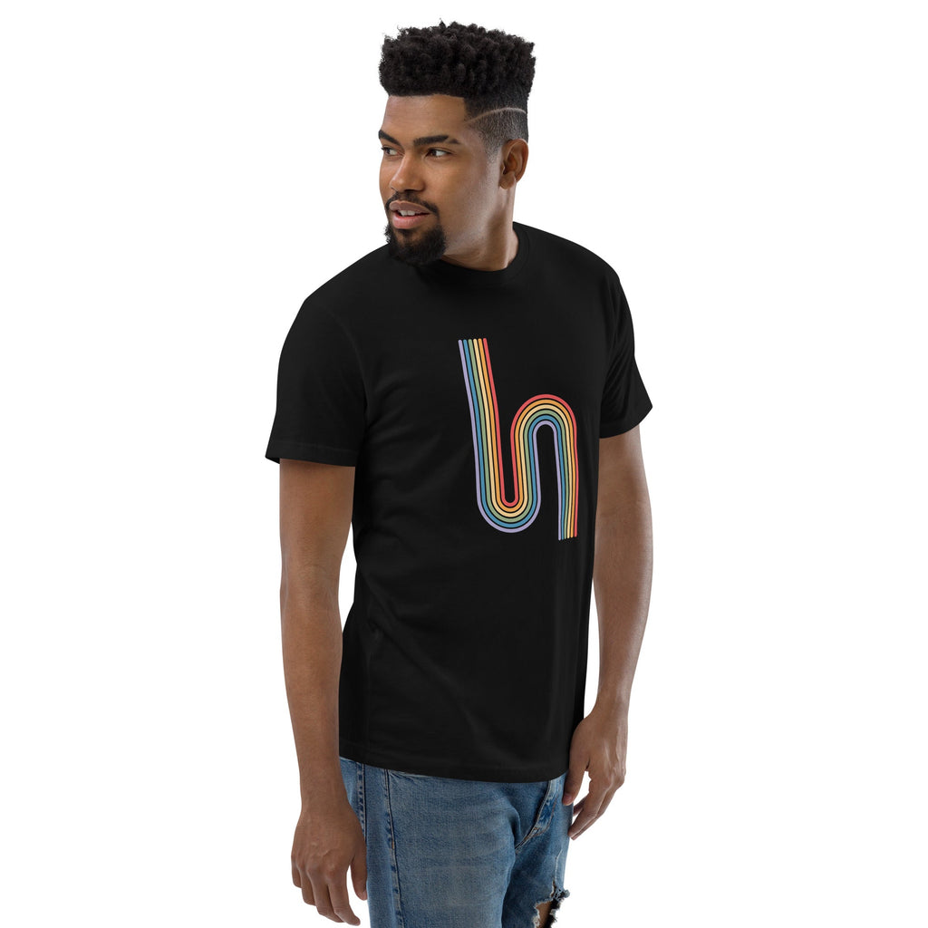 Rainbow Road Men's T-Shirt - Black - LGBTPride.com