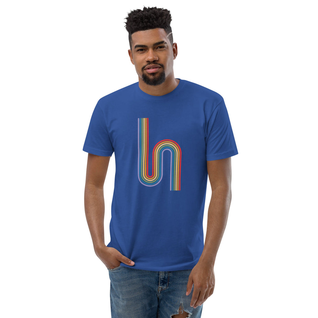 Rainbow Road Men's T-Shirt - Royal Blue - LGBTPride.com