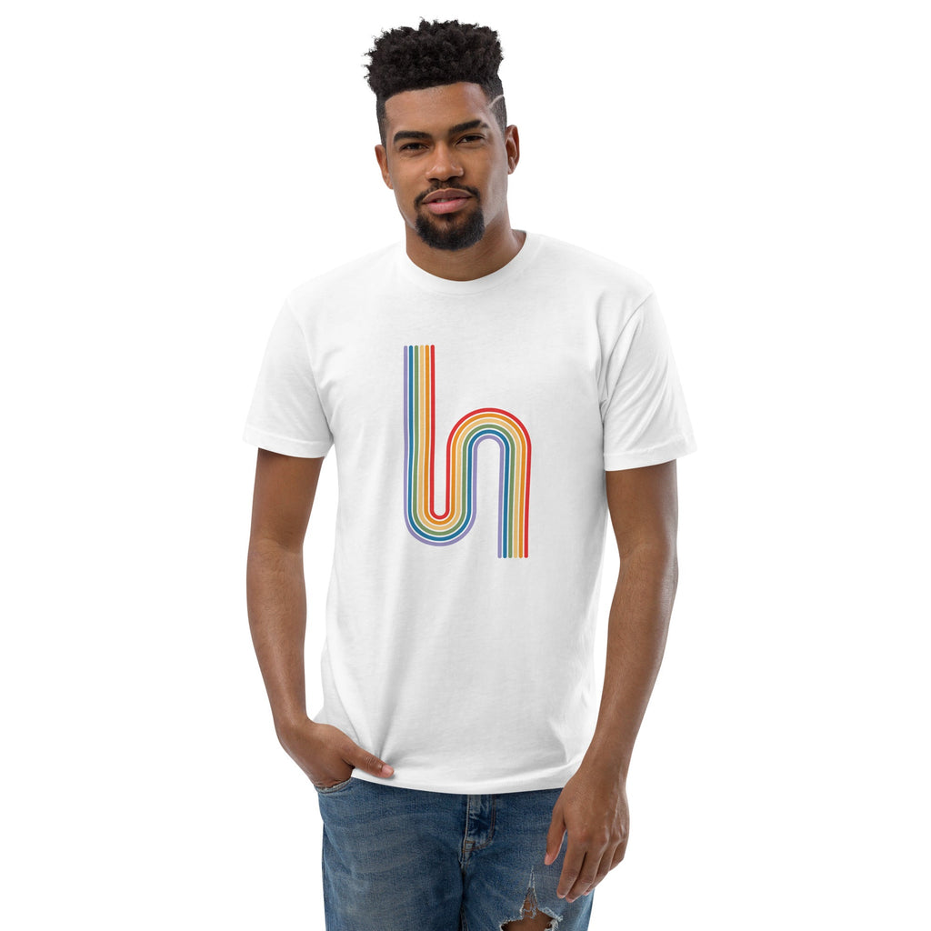 Rainbow Road Men's T-Shirt - White - LGBTPride.com