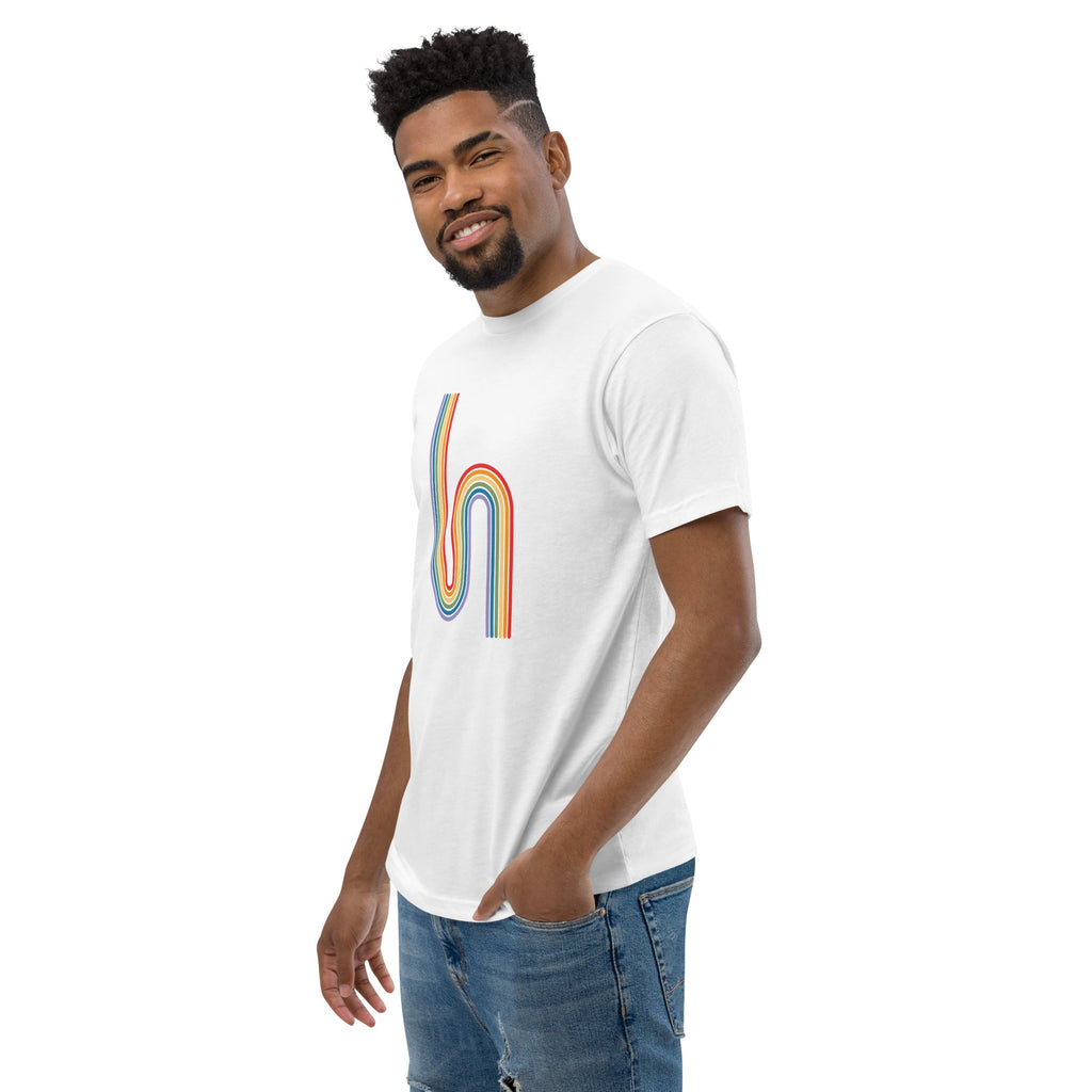 Rainbow Road Men's T-Shirt - White - LGBTPride.com