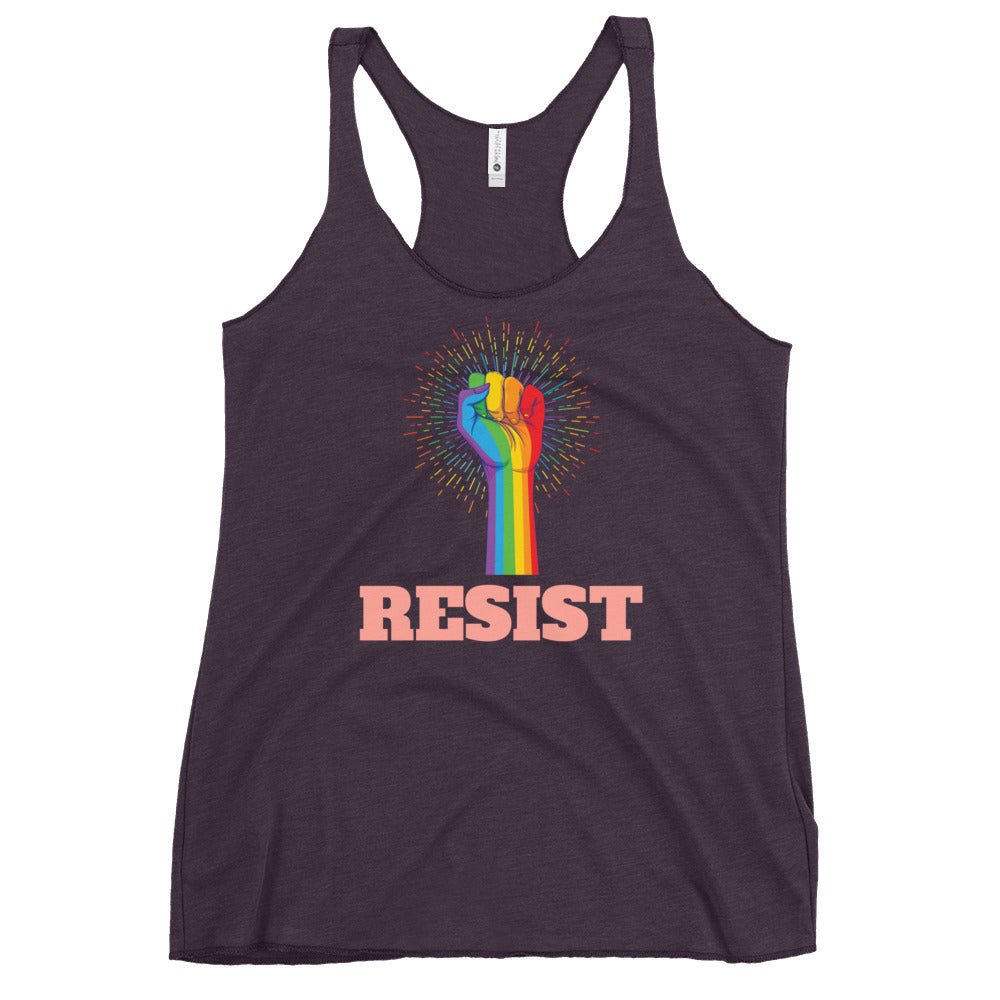 Resist! Women's Tank Top - Vintage Purple - LGBTPride.com