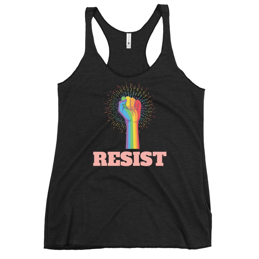 Resist! Women's Tank Top - Vintage Black - LGBTPride.com