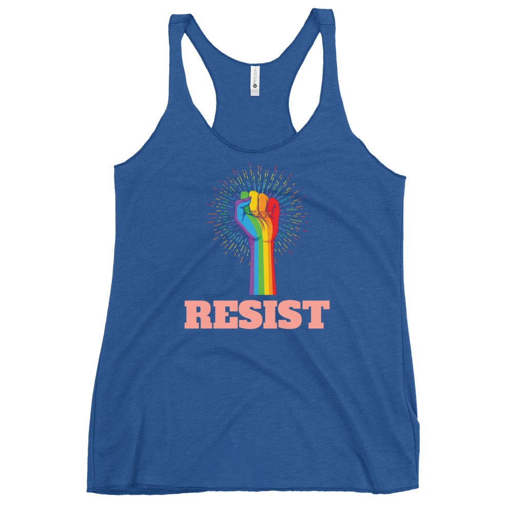 Resist! Women's Tank Top - Vintage Royal - LGBTPride.com