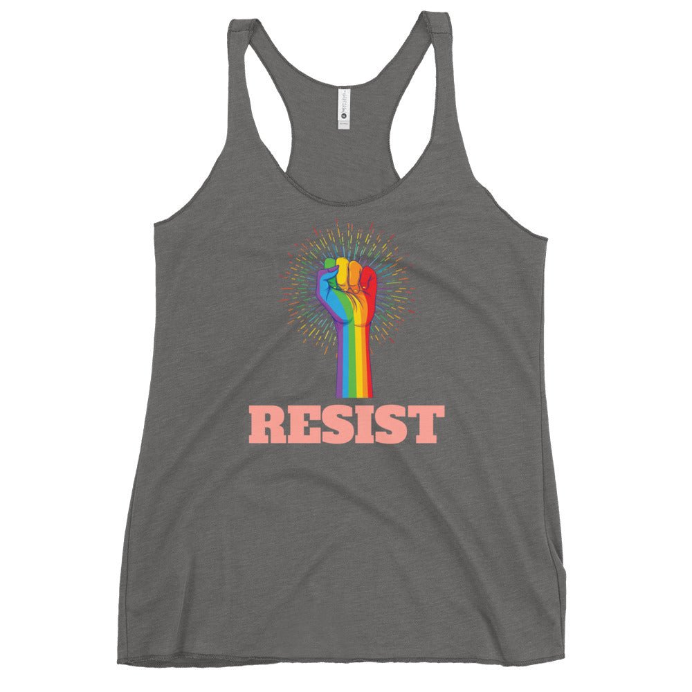 Resist! Women's Tank Top - Premium Heather - LGBTPride.com