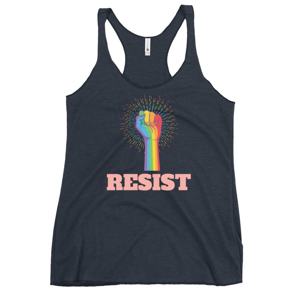 Resist! Women's Tank Top - Vintage Navy - LGBTPride.com