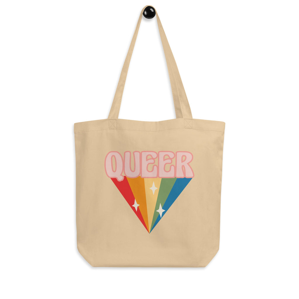 Retro Queer - Eco Tote Bag - Oyster - LGBTPride.com