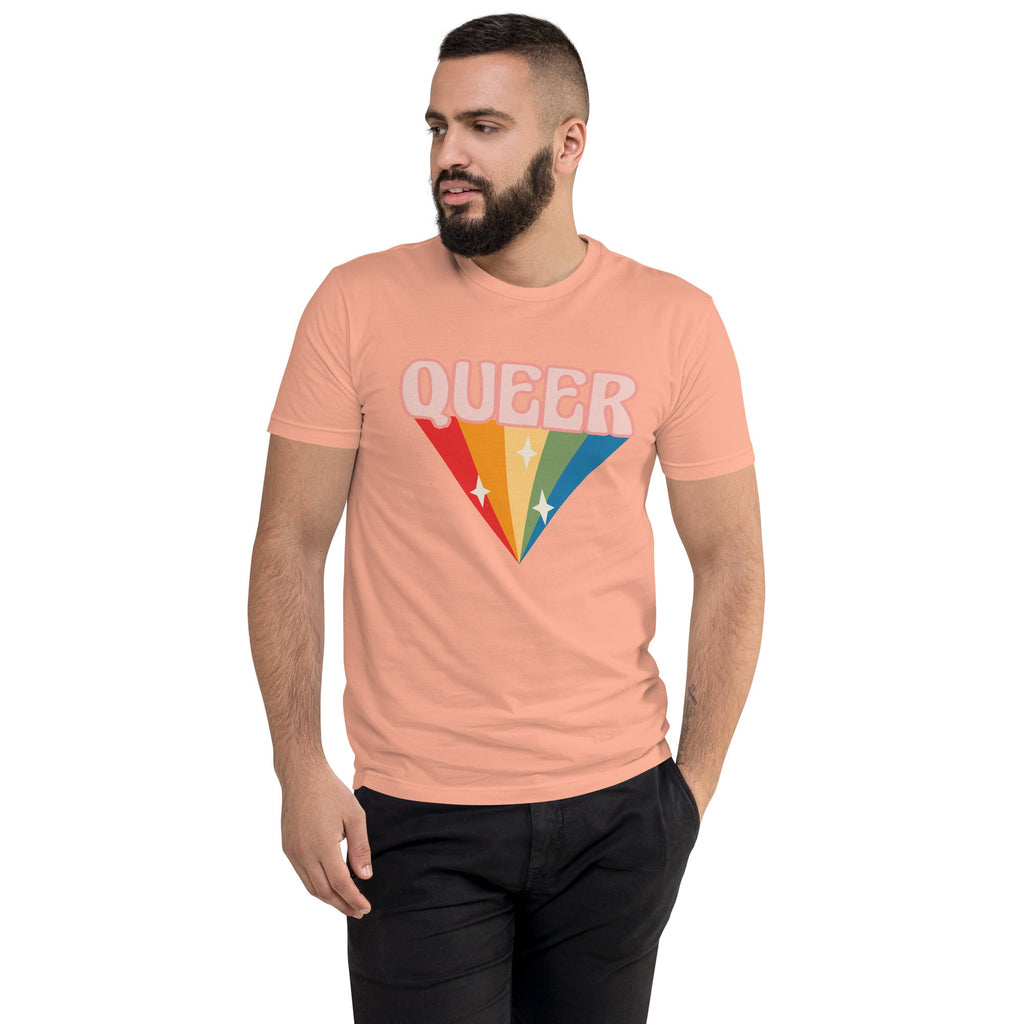 Retro Queer Men's T-Shirt - Desert Pink - LGBTPride.com