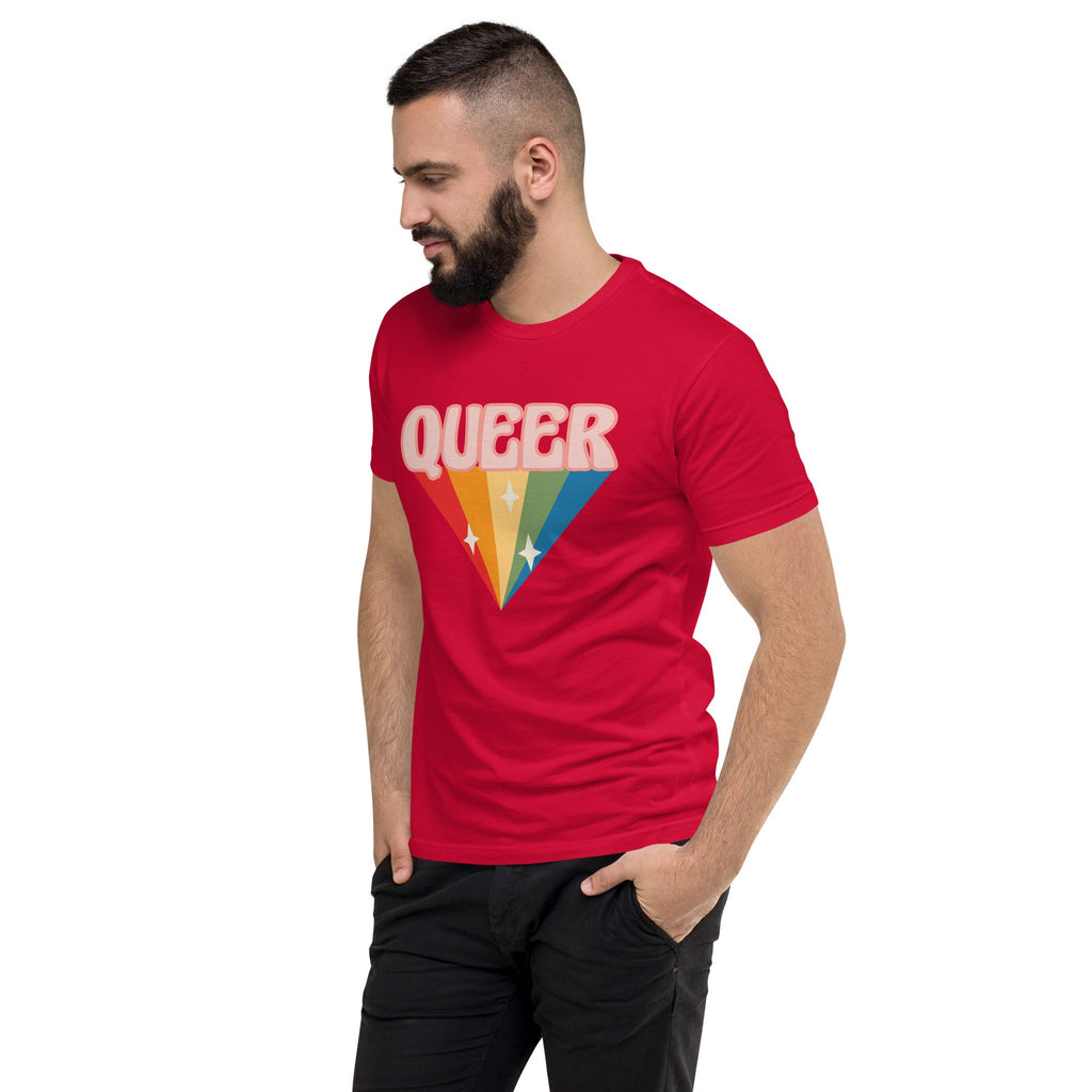 Retro Queer Men's T-Shirt - Red - LGBTPride.com