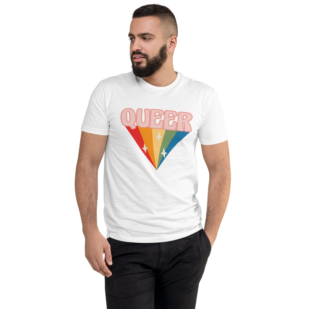Retro Queer Men's T-Shirt - White - LGBTPride.com