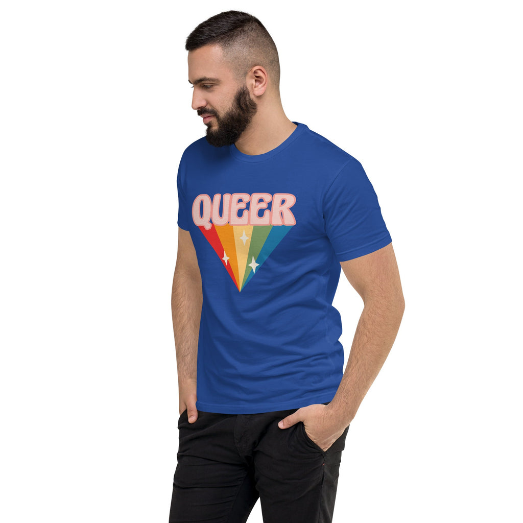 Retro Queer Men's T-Shirt - Royal Blue - LGBTPride.com