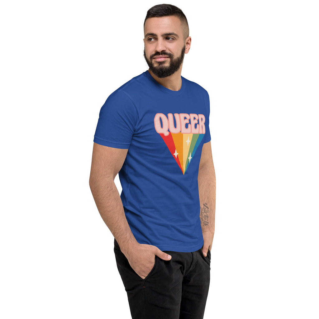 Retro Queer Men's T-Shirt - Royal Blue - LGBTPride.com