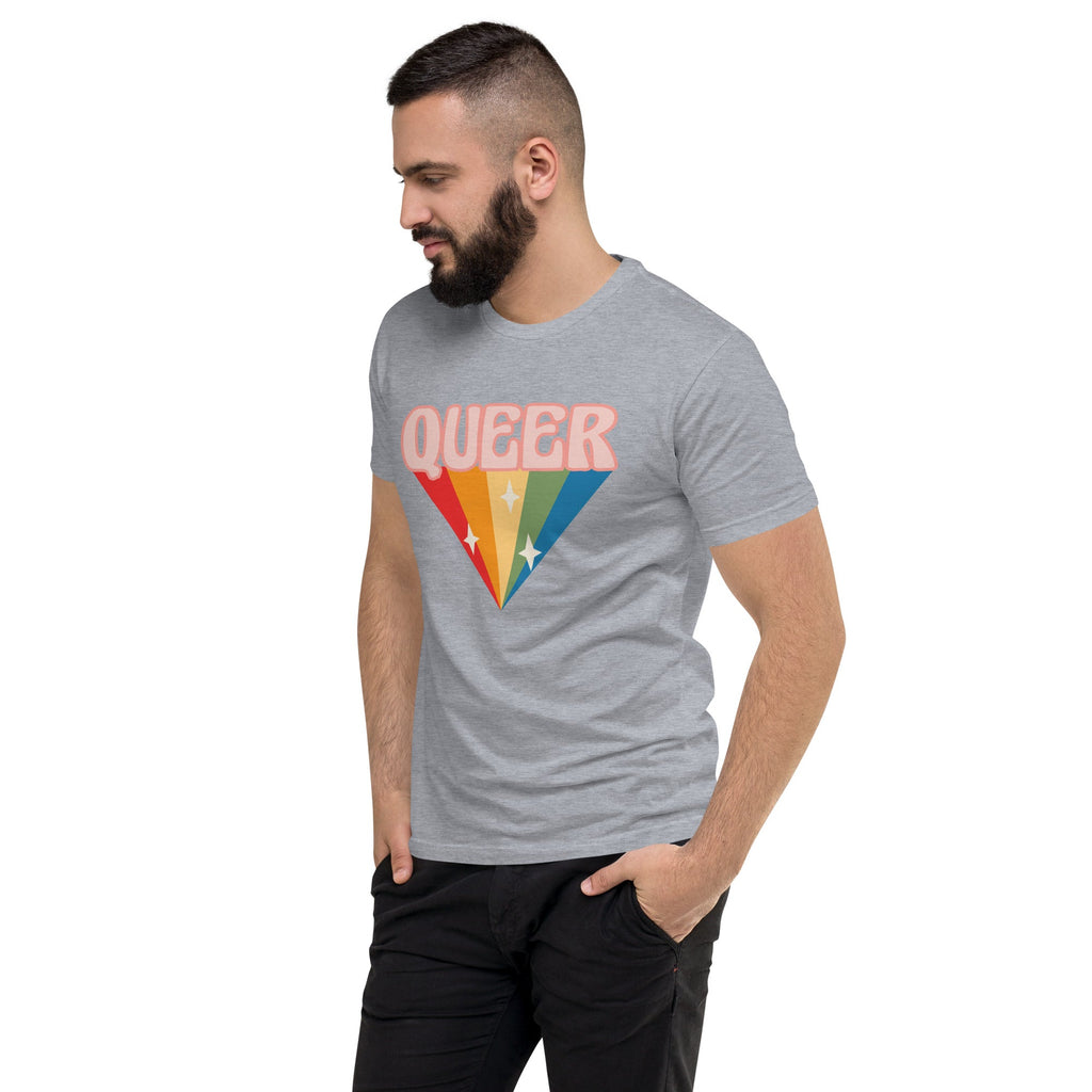 Retro Queer Men's T-Shirt - Heather Grey - LGBTPride.com