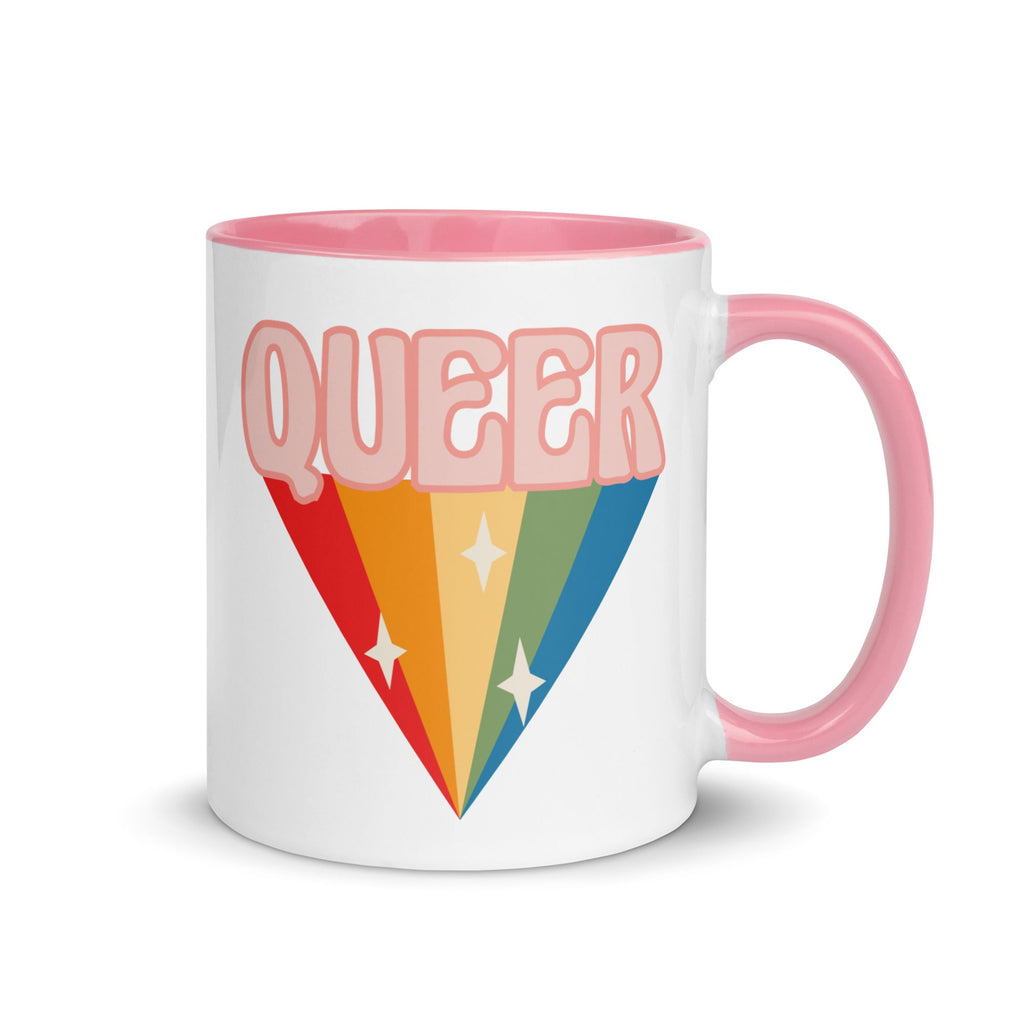 Retro Queer Mug - Pink - LGBTPride.com