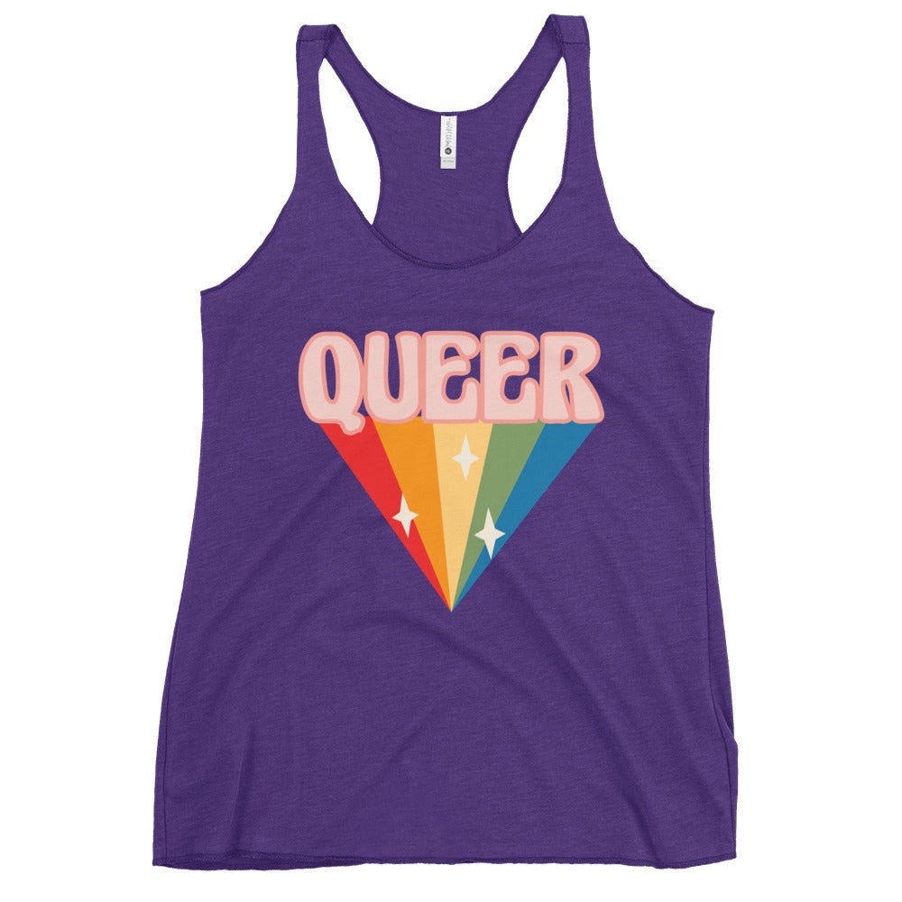 Retro Queer Women's Tank Top - Purple Rush - LGBTPride.com