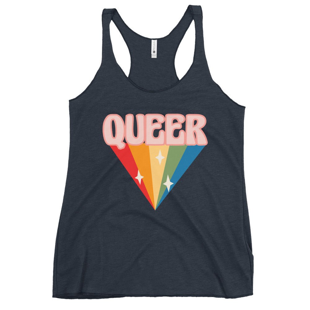 Retro Queer Women's Tank Top - Vintage Navy - LGBTPride.com
