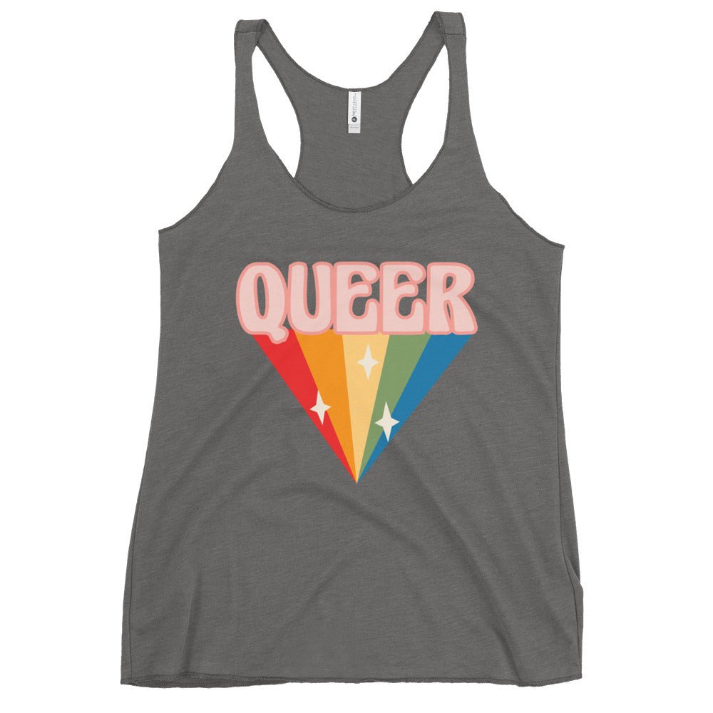 Retro Queer Women's Tank Top - Premium Heather - LGBTPride.com