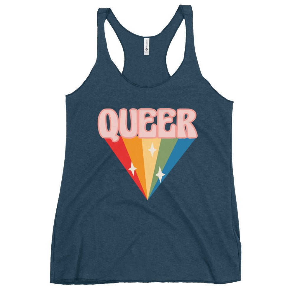 Retro Queer Women's Tank Top - Indigo - LGBTPride.com