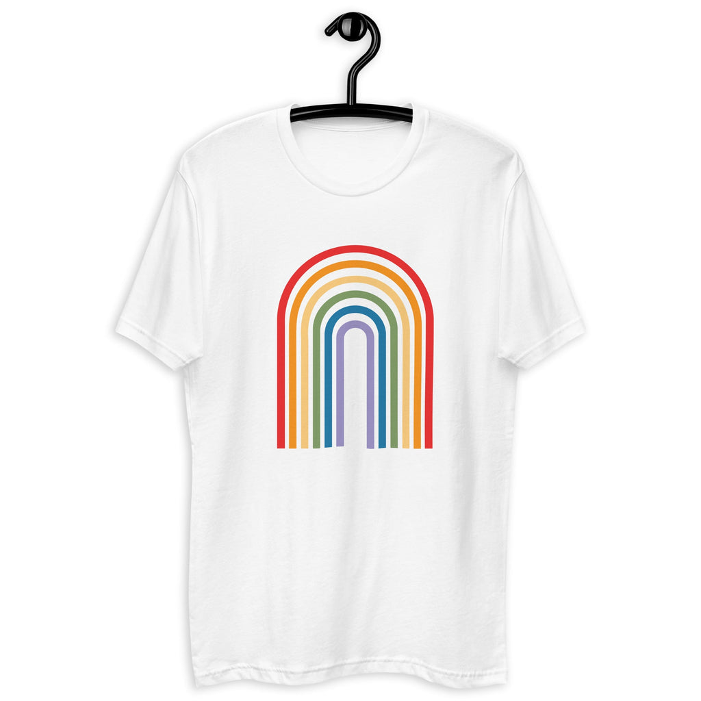 Retro Rainbow Men's T-Shirt - White - LGBTPride.com
