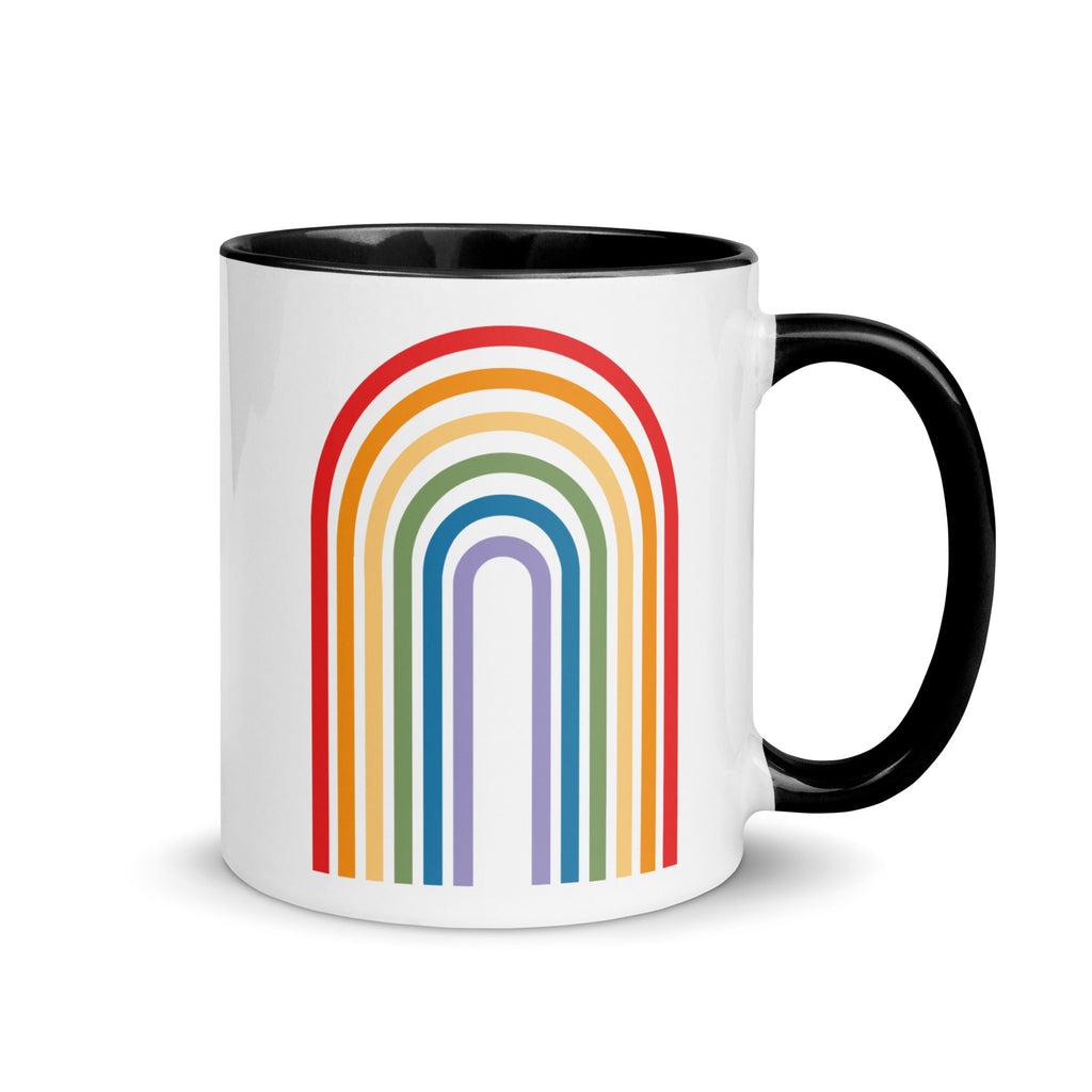 Retro Rainbow Mug - Black - LGBTPride.com