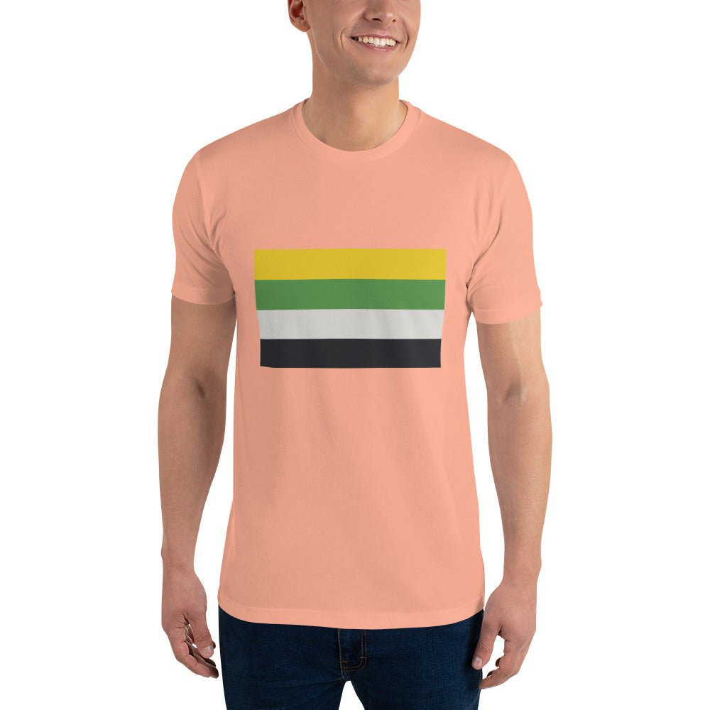 Skoliosexual Pride Flag Men's T-shirt - Desert Pink - LGBTPride.com