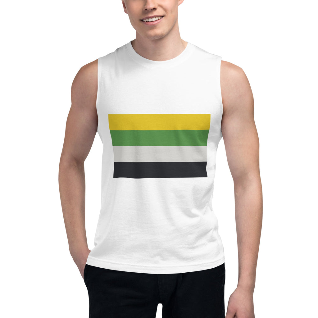 Skoliosexual Pride Flag Tank Top - White - LGBTPride.com