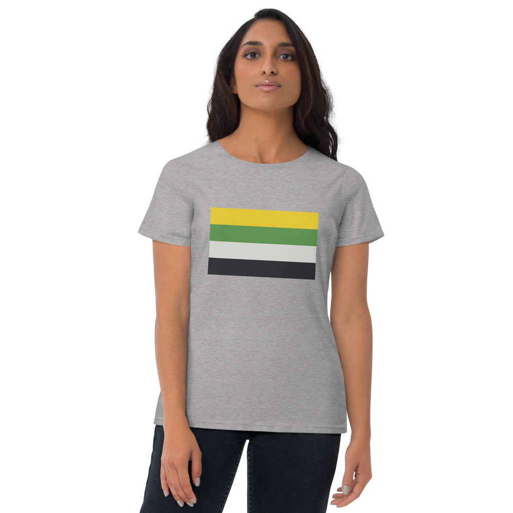 Skoliosexual Pride Flag Women's T-shirt - Heather Grey - LGBTPride.com
